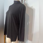 Susan Graver black long sleeve mock turtleneck top shirt woman’s XS Photo 1
