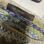 The Limited  Fair Isle Sweater Short Sleeve Y2K Wool Blend Beige Blue Neutral S Photo 5