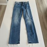 MOTHER The Mid Rise Dazzler Ankle Fray Jeans We the Animals Women's Size 25 Blue Photo 2