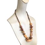 Vintage Bold Earthy Chunky 70’s Various Styles Sizes Wooden Beads Retro Necklace Brown Photo 1
