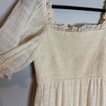 Moon River  metallic plaid puff sleeve smocked dress Photo 2