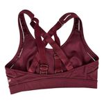 Fabletics Belle High Impact Sports Bra Sz Medium Maroon Strappy Back Photo 3