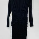 Eliza J  Ruched Long Sleeve Stretch Jersey Dress In Black Size 2 New With Tags Photo 13