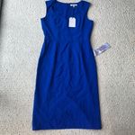 Dress the Population  Elle Queen Anne Sweetheart Midi‎  Dress Electric Blue Large Photo 3