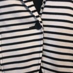 Erin London  Size Large Black and White Striped Blazer Photo 3