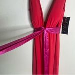 Y2K Flip Red & Pink Formal Bow Long Dress Size 2 Prom Barbie Photo 6