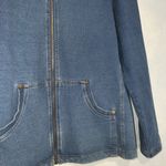 draper's & damon's Draper’s & Damon’s Blue Denim Look Stretch Cotton Zip Up Normcore Jacket XL Photo 4