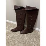 Botkier  Leather Pull‎ Up Knee Boots 38 / 7.5 Brown Leather Photo 10