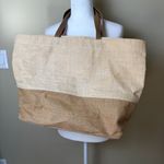 Mud Pie  Woven Jute Tote Beach bag with Tassel detail Photo 4
