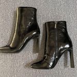 Karl Lagerfeld  Paris Vica Black Patent Leather Dress Booties Photo 6