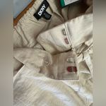 DKNY NWT drawstring ankle pants linen like sz 12 , 16β stretchy waist Photo 8