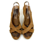 UGG  Hazel Brown Suede Wedge Sandals Women's 8 US Photo 4
