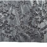 Just Taylor Dress Sheath Size 6P Ruffle Neck Poly Satin Sleeveless Black Holiday Photo 4