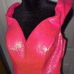 Ashley Lauren  Neon Pink Sequin Dress Style 445 Size 2 Photo 1
