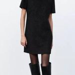 Faux Suede Black tshirt dress Size M Photo 0