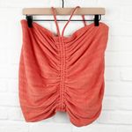 Pilcro Anthropologie  Ruched Ribbed Halter Coral Tube Top Size 1X Photo 0