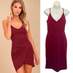 Lulus Lulu’s Forever Your Girl Wine Red Bodycon Dress Cocktail Dress Mini Burgundy S Photo 1