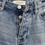 PacSun  SZ 25 Cropped Mom Jeans Mid-Rise Button-Fly Distressed Rips Light Wash Photo 5