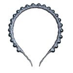 Anthropologie  Silver Pearl Wrapped Ribbon Thin Headband - 1 count Photo 4