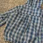 Hidden Checkered Denim Button Up With Hoodie‎ Blue Size M Photo 5