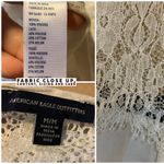 American Eagle  OUTFITTERS BEIGE OPEN FRONT LACE CARDIGAN BLOUSE (M) Photo 10