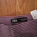 ZARA Pink Houndstooth  Pants Photo 2