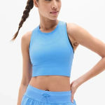 Athleta New  M Momentum Flex Ultra Crop Tank Cornflower Blue Medium Photo 0