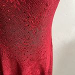 Connected Apparel Holiday Red Floral Sparkle Peplum Mini Dress Size 6 Petite Y2K Photo 7