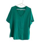 Terra & Sky Green V Neck Short Sleeve Top Size 2X Photo 6