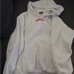 White Fox Boutique White Fox Gray Sweatshirt with Red Cherry Design Photo 2