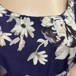 All that jazz Vintage Plum Cream Floral Print Short Sleeve Zip Tie Back Dress M Photo 4