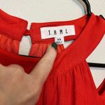 Anthropologie  THML Orange Ruffle Sleeve Cutout Dress - XS‎ Photo 2