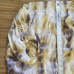 Young Fabulous and Broke Tie Dye Eyelet 3/4 Sleeve Relaxed Fit Womens M Artsy Photo 7