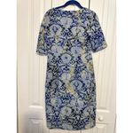 Betsey Johnson  blue brocade short‎ sleeved dress 6 Photo 4