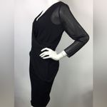 All Saints Lowe Jersey Chiffon Layered Dress Black US 6 Photo 9