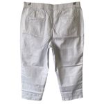 Susan Graver NWOT Stretch Pull On Crop Jeans with Eyelet Hem 16 Petite White Photo 2