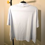 Free People We the Free Fearless Mock Neck Top Iced Water Blue Large Photo 1