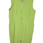 Lafayette 148 New York Green Sleeveless Cotton blend Dress Zip Up Size 16 Photo 0