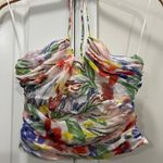 AQUA Multicolor Halter Crop Top Size Small Photo 1
