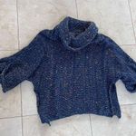 POL NWOT $75 Bubble Cable Knit Oversized Sweater Navy Multicolored Sz Small Photo 0