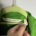 Victoria's Secret  Green Vintage Satin Blouse Sz S Photo 4
