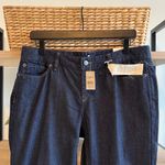 Loft NWT Ann Taylor Mid-Rise Curvy Straight Dark Wash Denim Jeans, 30 / 10P Photo 3