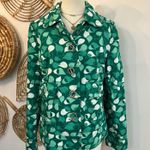 Merona Vintage Y2K Forestcore Goblincore Leaf Print Cotton Toggle Fall Jacket M Photo 0