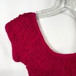 Free People XS Crop Top Cropped Smocked Raspberry Hot Pink Short Sleeve Y2K 1479 Photo 2