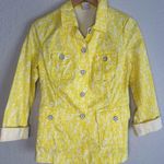 CAbi Jacket Daisy Yellow Floral Preppy Nautical Yacht Country Club Vacation Photo 0
