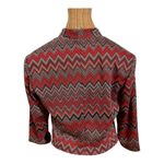 DN Design Size 8
PETITE Jacket Cropped
Chevron Zig Zag Red Black
Open Front Photo 1