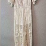 Giddy Up Glamour  Floral Lace Deep V Plunging Neck Size MEDIUM Romper #224 Photo 0