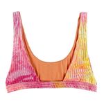 Dippin' Daisy's  Revibe Festival Bikini Top Yellow Pink Ribbed Velvet Size XL Photo 1