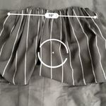 American Threads Black and White Stripe Off the Shoulder Top Photo 9