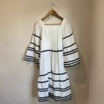 Lisa Marie Fernandez Women's Ric Rac Flare Sleeve Linen Blend Dress Size XS Black Photo 3